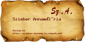 Szieber Annamária névjegykártya